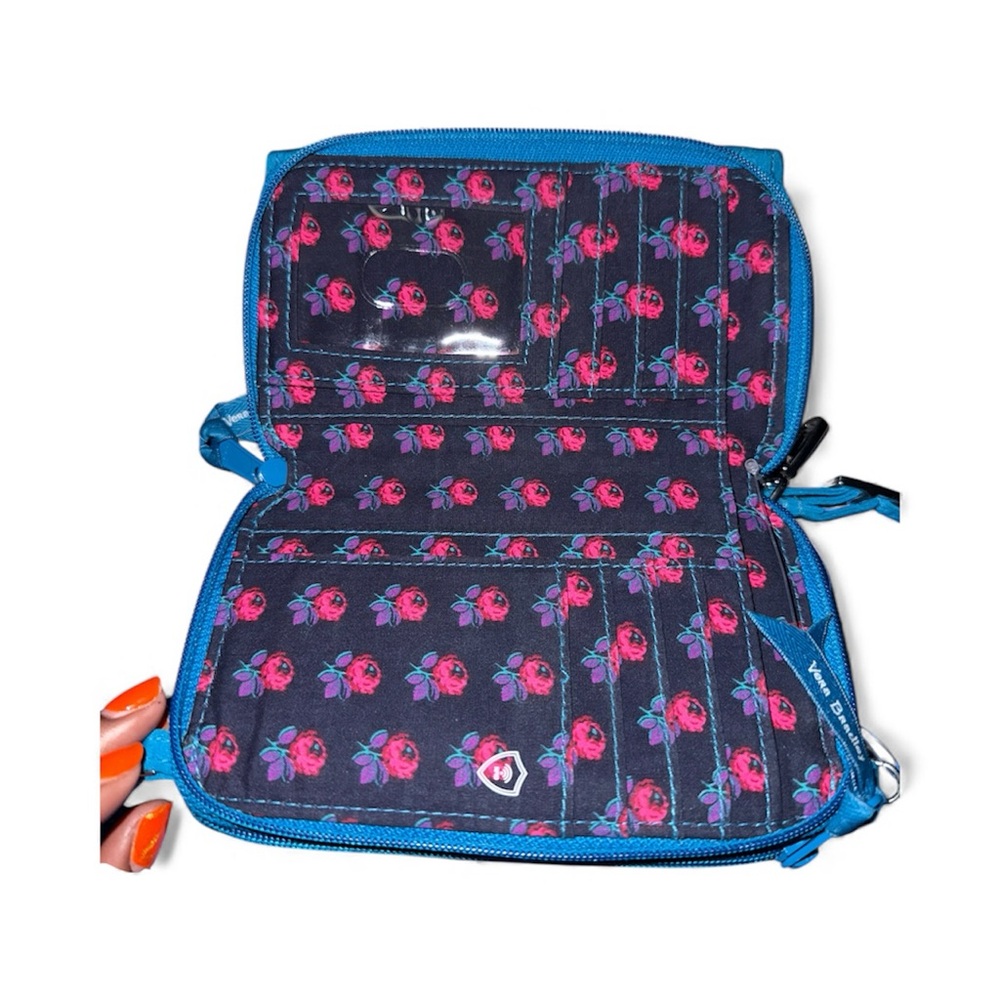 👗Vera Bradley Teal Quilted Clutch - Picture 2 of 4